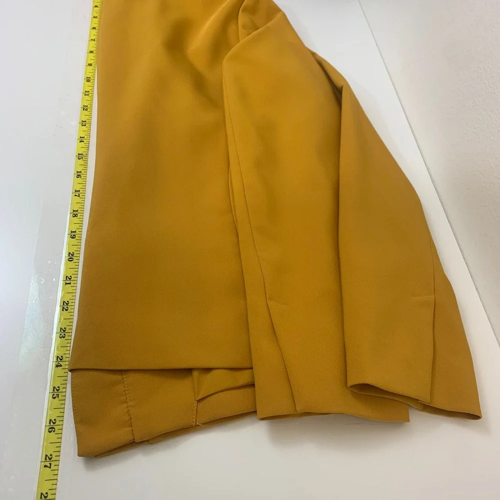 7th Avenue New‎ York & Company Women's L Mustard Yellow Open Front Blazer Preppy